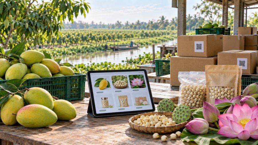Ứng dụng truy xuất nguồn gốc và thương mại điện tử để mở rộng thị trường cho nông sản Đồng Tháp. Ứng dụng truy xuất nguồn gốc và thương mại điện tử để mở rộng thị trường cho nông sản Đồng Tháp.