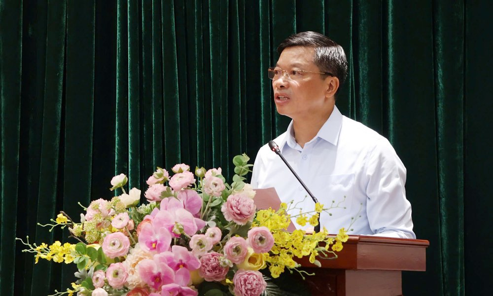 Đồng ch&iacute; Đ&agrave;o Quang Khải ph&aacute;t biểu.