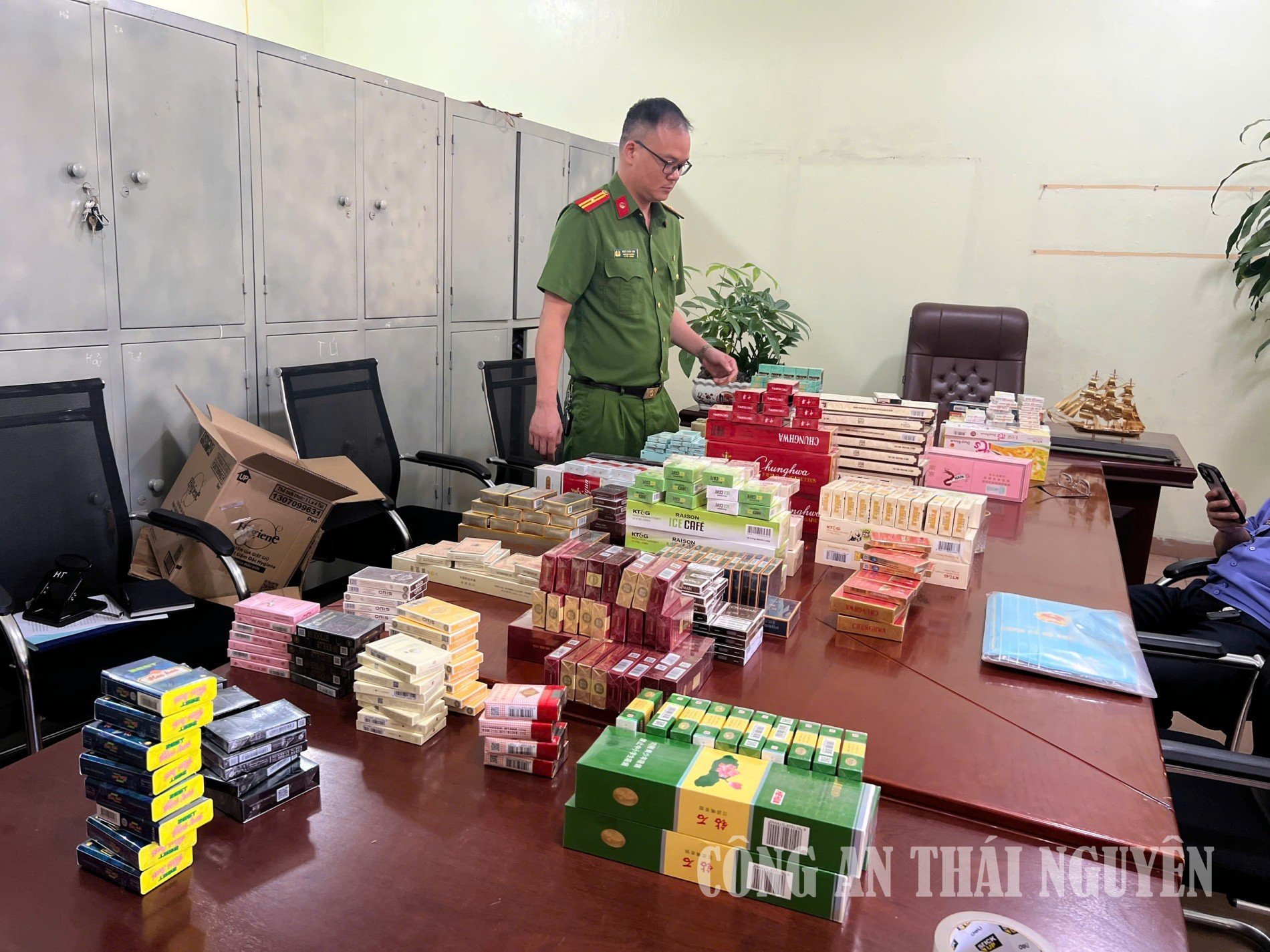 Tang vật thu giữ được. Ảnh: Công an Thái Nguyên Tang vật thu giữ được. Ảnh: Công an Thái Nguyên