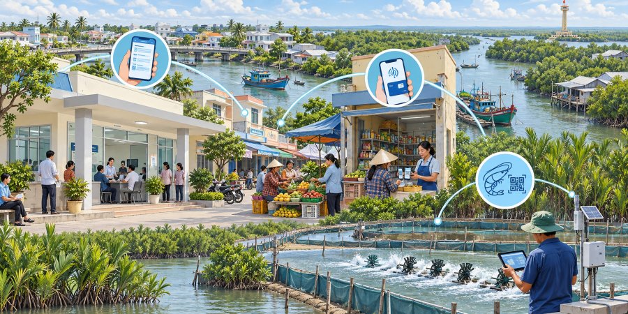 Chuyển đổi số tại Cà Mau được triển khai trên nhiều lĩnh vực, từ dịch vụ công đến thương mại và nuôi trồng thủy sản Chuyển đổi số tại Cà Mau được triển khai trên nhiều lĩnh vực, từ dịch vụ công đến thương mại và nuôi trồng thủy sản