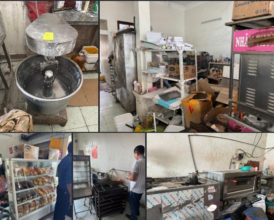 C&ocirc;ng an phường H&ograve;a B&igrave;nh ph&aacute;t hiện 2 cơ sở kinh doanh của &ocirc;ng N.V.T, tại TDP Chung Mỹ v&agrave; &ocirc;ng T.V.L, tại TDP Thủy Triều, phường H&ograve;a B&igrave;nh, c&oacute; vi phạm quy định về điều kiện bảo đảm an to&agrave;n thực phẩm.