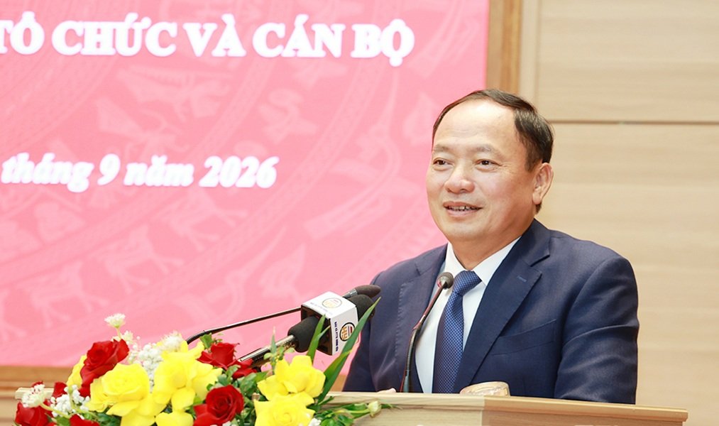 Trần Quốc Văn, Ph&oacute; B&iacute; thư Tỉnh ủy, Chủ tịch HĐND tỉnh Hưng Y&ecirc;n ph&aacute;t biểu tại hội nghị. (Ảnh b&aacute;o HY)