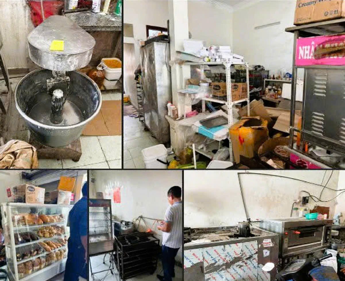 Hai cơ sở kinh doanh dịch vụ ăn uống tại phường H&ograve;a B&igrave;nh bị xử phạt tổng số tiền 8 triệu đồng do vi phạm quy định về an to&agrave;n thực phẩm. (Ảnh: CAHP)