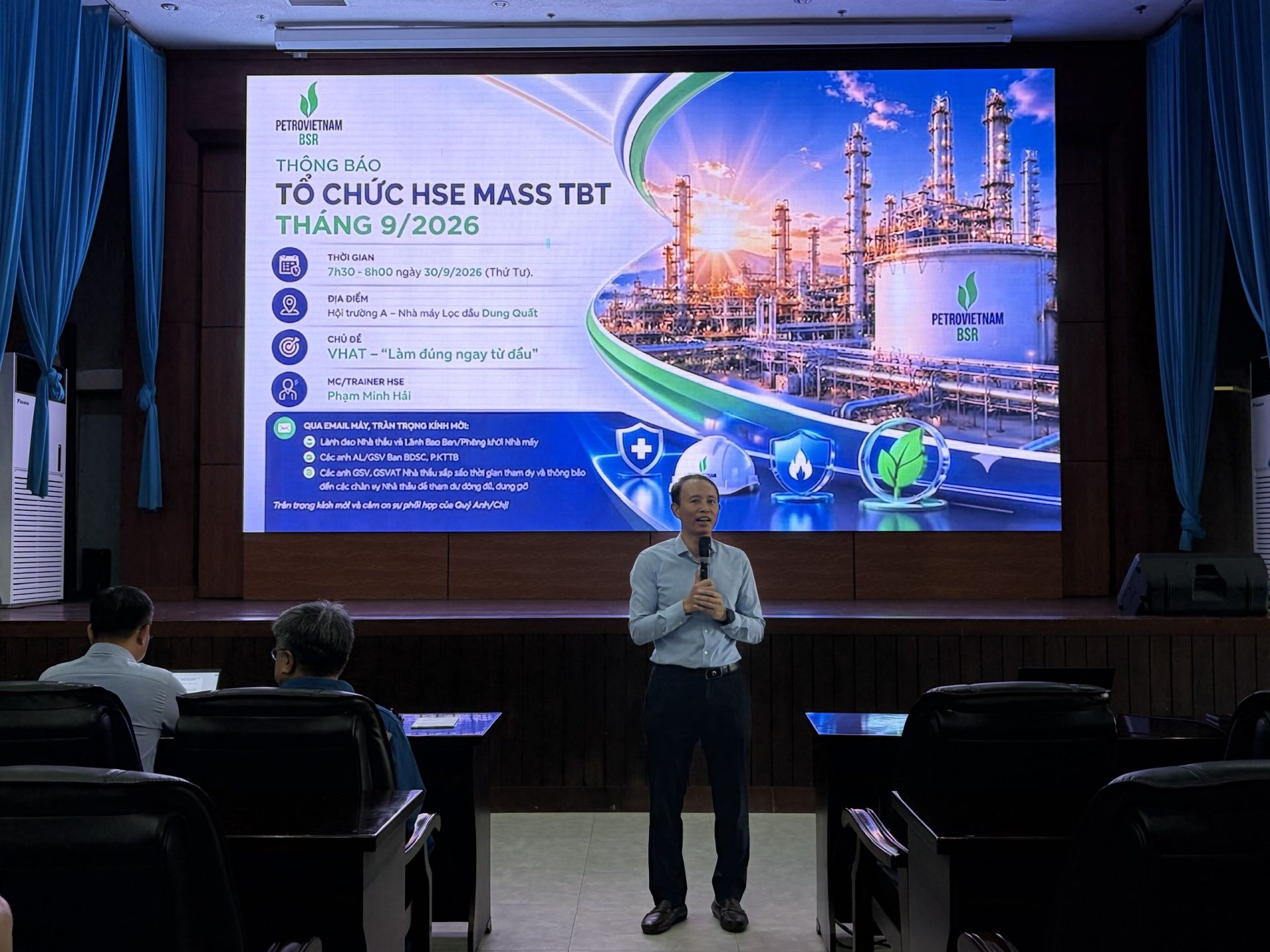 Ông Nguyễn Quang Hưng, Trưởng Ban An toàn Chất lượng BSR phát biểu tại chương trình. Ông Nguyễn Quang Hưng, Trưởng Ban An toàn Chất lượng BSR phát biểu tại chương trình.
