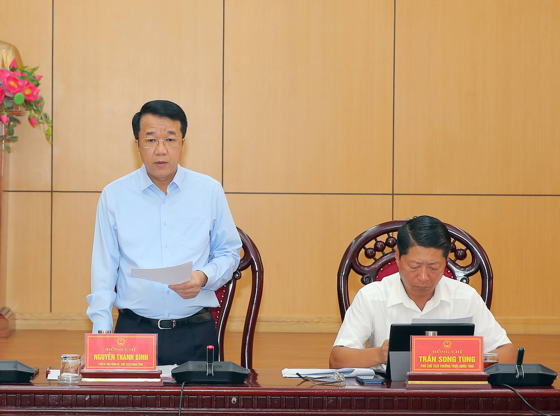 Chủ tịch UBND tỉnh Ninh B&igrave;nh Nguyễn Thanh B&igrave;nh ph&aacute;t biểu (Ảnh: An Na)