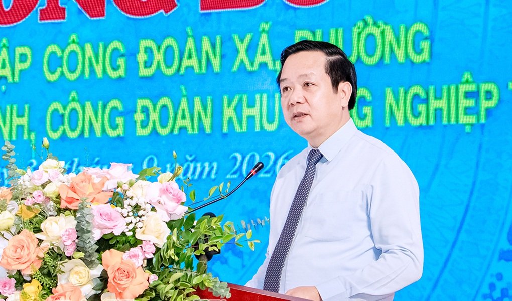 &Ocirc;ng Phạm Quang Ngọc, Ủy vi&ecirc;n Ban Chấp h&agrave;nh Trung ương Đảng, B&iacute; thư Tỉnh ủy Hưng Y&ecirc;n ph&aacute;t biểu tại buổi lễ. Ảnh Đức Tuấn