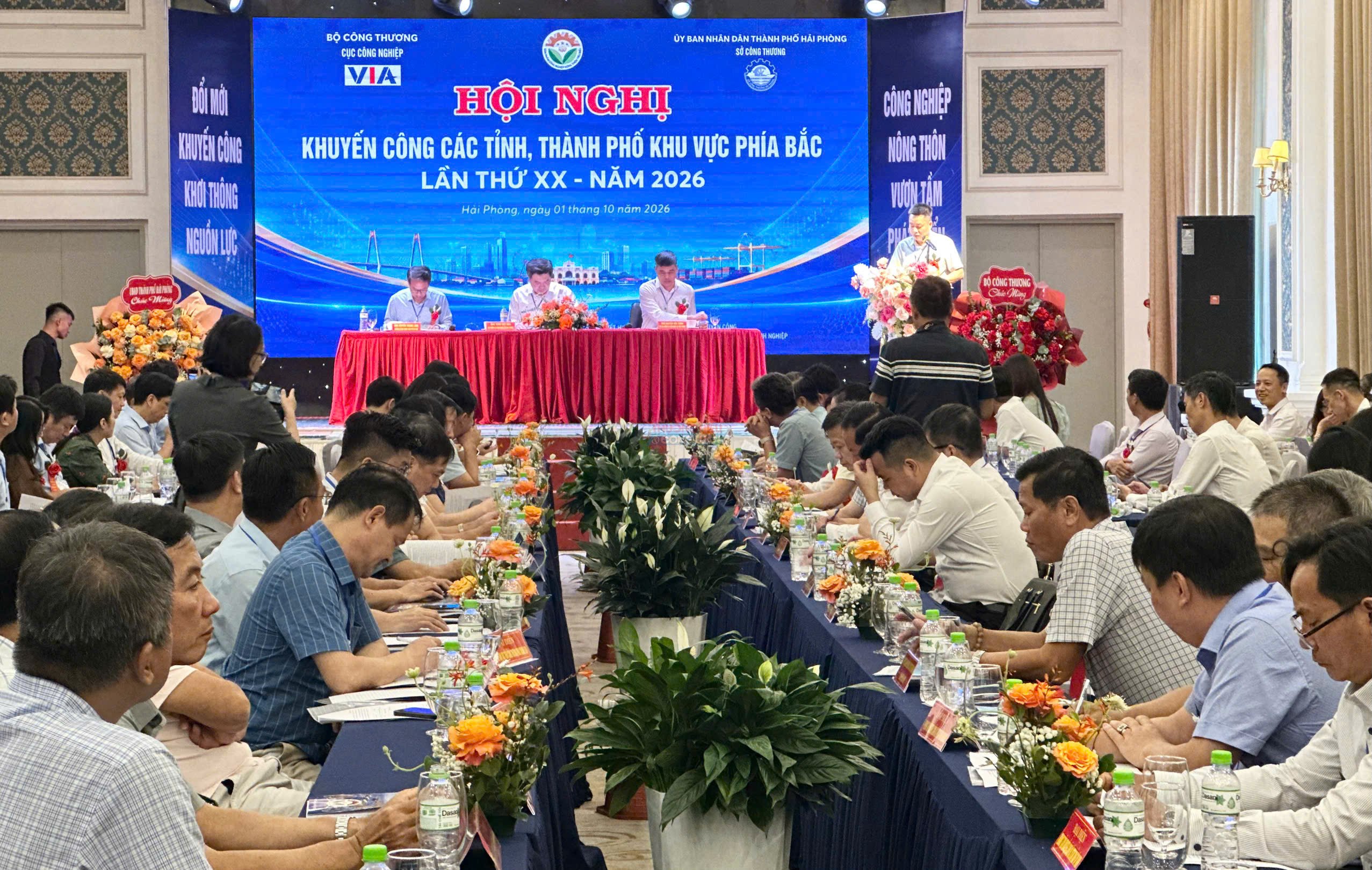 Quang cảnh hội nghị Khuyến công các tỉnh, thành phố khu vực phía Bắc lần thứ XX - năm 2026. Quang cảnh hội nghị Khuyến công các tỉnh, thành phố khu vực phía Bắc lần thứ XX - năm 2026.