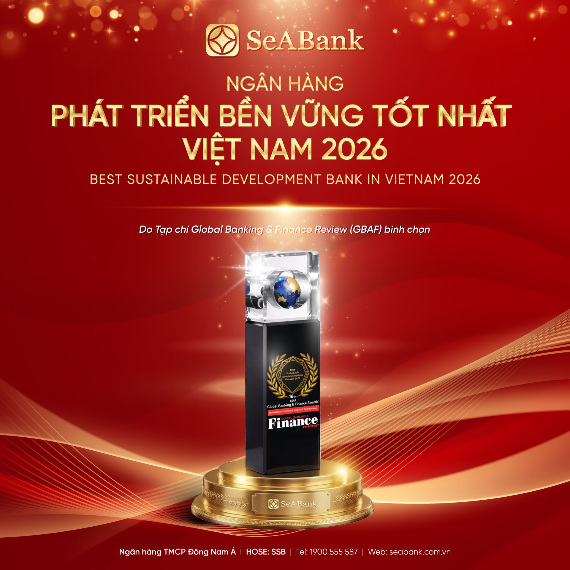 Nỗ lực ph&aacute;t triển bền vững của SeABank được ghi nhận bởi cộng đồng t&agrave;i ch&iacute;nh quốc tế