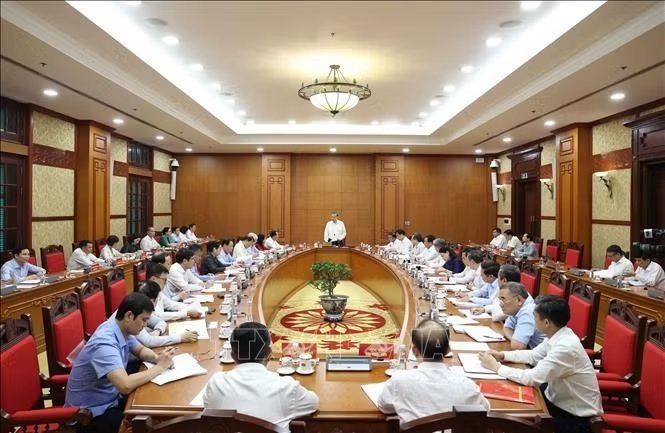 Tổng B&iacute; thư, Chủ tịch nước T&ocirc; L&acirc;m l&agrave;m việc với Ban Tuy&ecirc;n gi&aacute;o Trung ương. Ảnh: Thống Nhất/ TTXVN