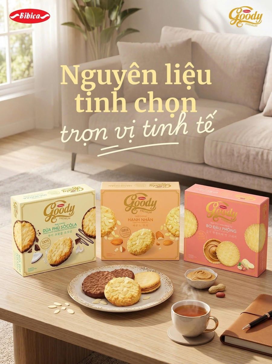 Nguyên liệu tinh chọn, trọn vị tinh tế là điều mà Bibica gửi gắm trong từng sản phẩm Nguyên liệu tinh chọn, trọn vị tinh tế là điều mà Bibica gửi gắm trong từng sản phẩm