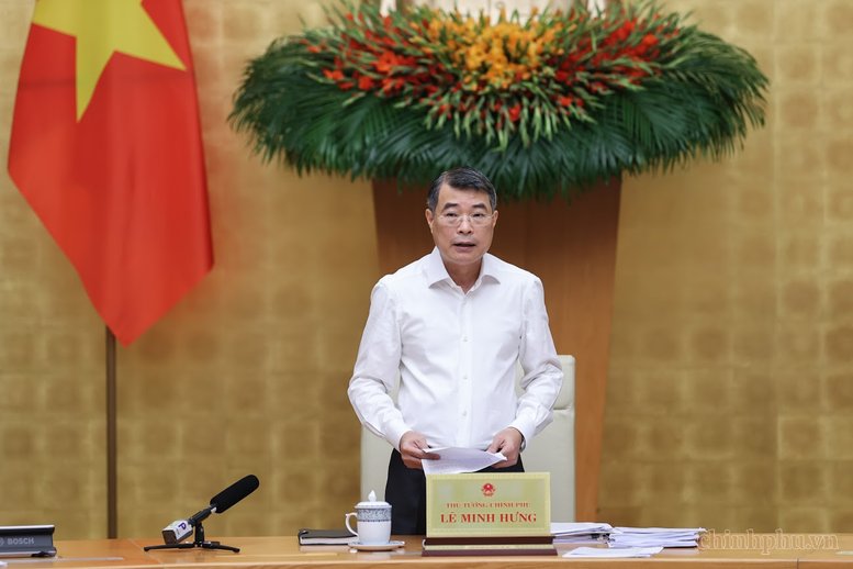 Thủ tướng Ch&iacute;nh phủ L&ecirc; Minh Hưng ph&aacute;t biểu khai mạc phi&ecirc;n họp - Ảnh: chinhphu.vn/Nhật Bắc