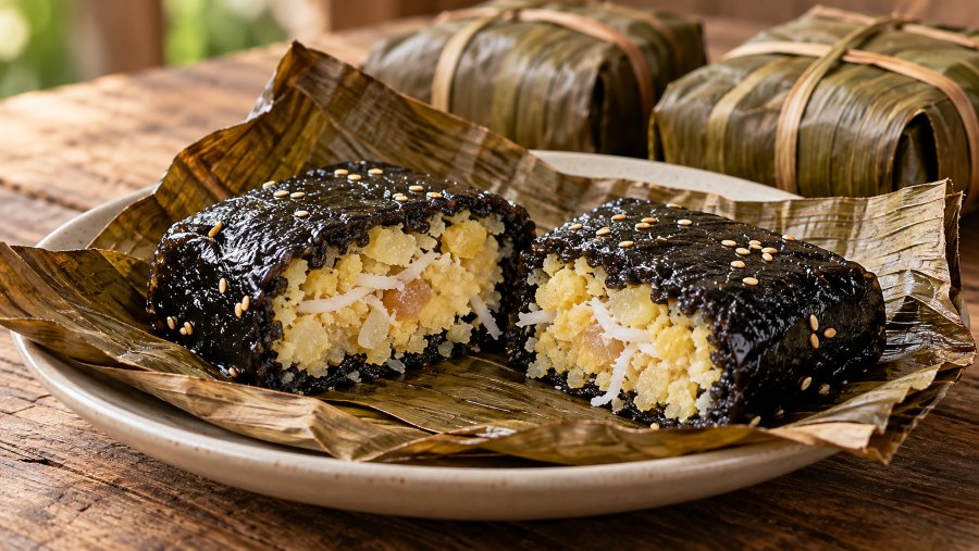 Bánh gai Chiêm Hóa, vị ngọt thanh ẩn trong lớp vỏ đen óng Bánh gai Chiêm Hóa, vị ngọt thanh ẩn trong lớp vỏ đen óng