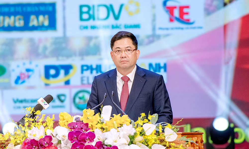 Bí thư Thành ủy Nguyễn Hồng Thái phát biểu tại Đại hội. Bí thư Thành ủy Nguyễn Hồng Thái phát biểu tại Đại hội.