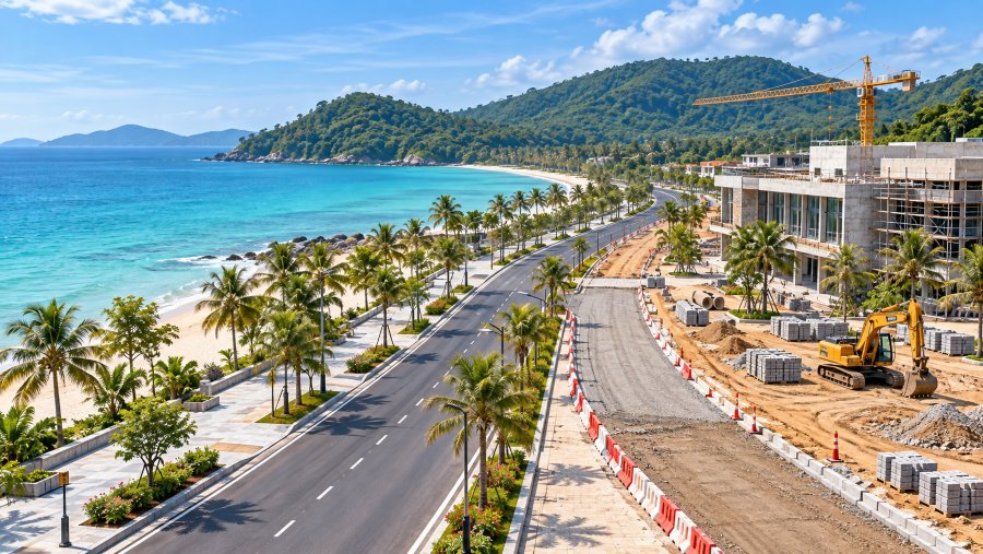 An Giang yêu cầu bảo đảm tiến độ, chất lượng các công trình tại Phú Quốc, chuẩn bị đồng bộ hạ tầng phục vụ Hội nghị cấp cao APEC 2027. An Giang yêu cầu bảo đảm tiến độ, chất lượng các công trình tại Phú Quốc, chuẩn bị đồng bộ hạ tầng phục vụ Hội nghị cấp cao APEC 2027.