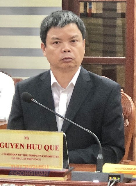 Ông Nguyễn Hữu Quế phát biểu tại buổi làm việc. Ông Nguyễn Hữu Quế phát biểu tại buổi làm việc.