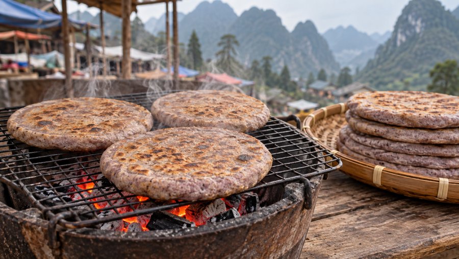 Chiếc b&aacute;nh n&oacute;ng b&ecirc;n bếp than lại kể trọn c&acirc;u chuyện về c&acirc;y lương thực, chợ phi&ecirc;n v&agrave; đời sống của người M&ocirc;ng tr&ecirc;n Cao nguy&ecirc;n đ&aacute; Đồng Văn.