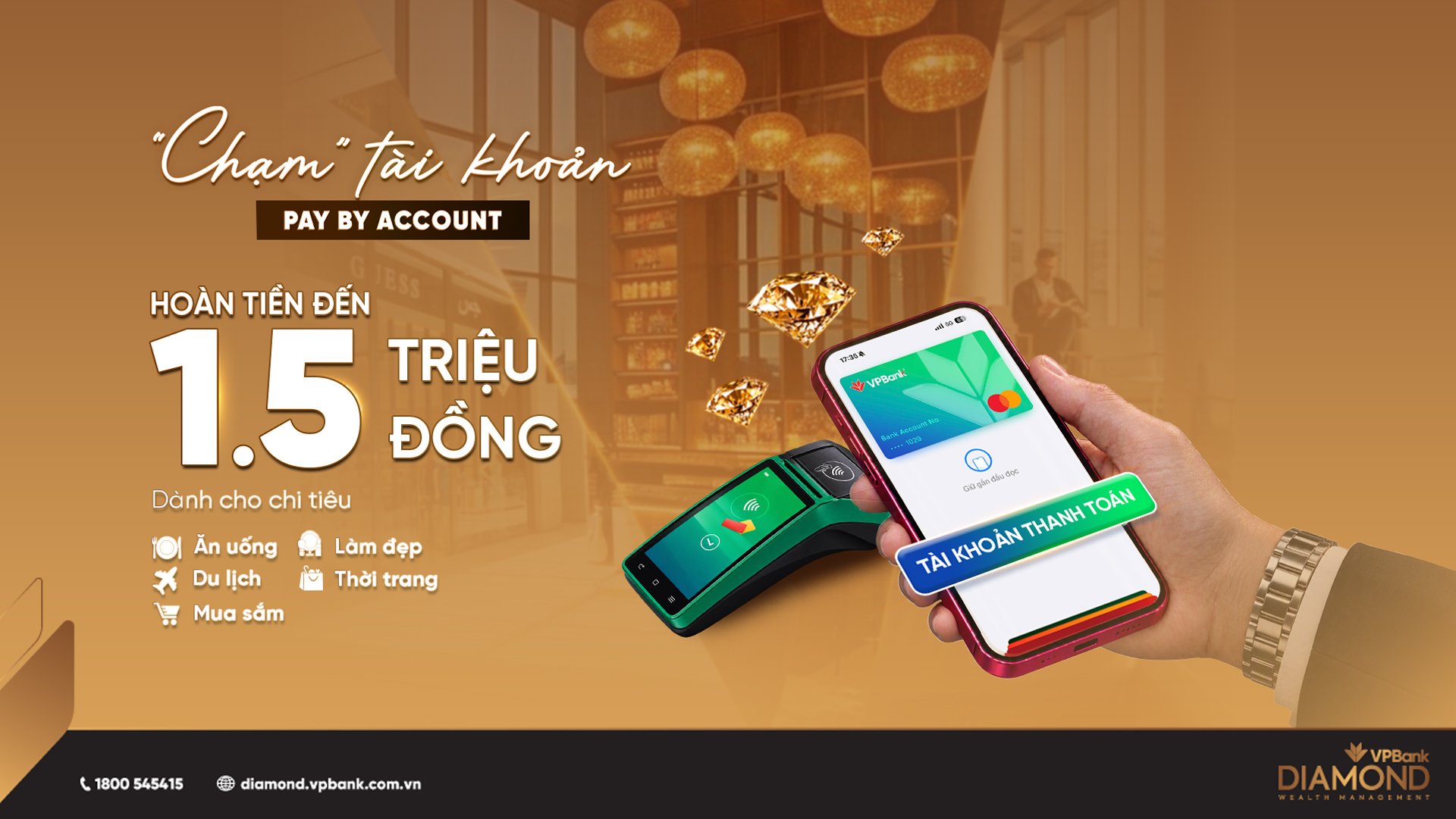 Chương trình được VPBank thiết kế dành riêng cho các khách hàng VPBank Diamond Chương trình được VPBank thiết kế dành riêng cho các khách hàng VPBank Diamond