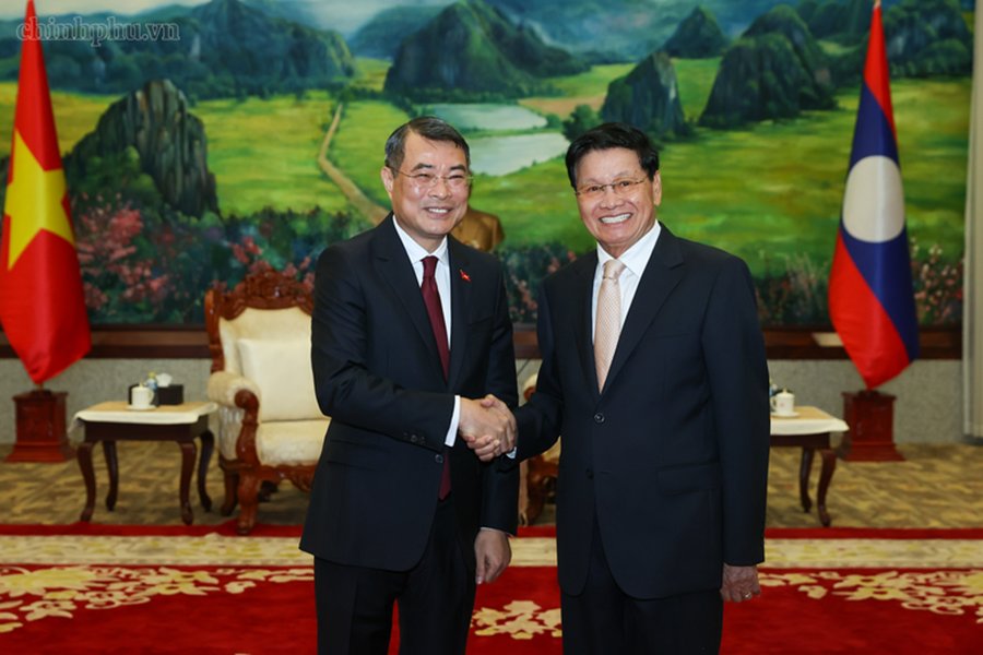 Thủ tướng Ch&iacute;nh phủ L&ecirc; Minh Hưng hội kiến Tổng B&iacute; thư, Chủ tịch nước L&agrave;o Thongloun Sisoulith - Ảnh: chinhphu.vn/Nhật Bắc