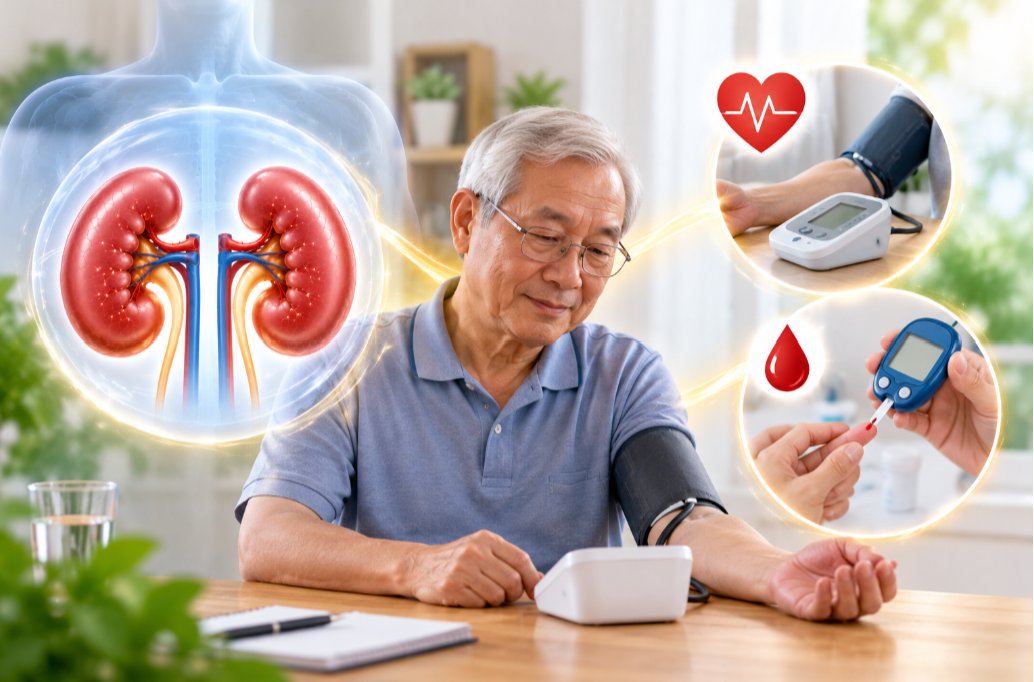 Người bị suy thận cần kiểm so&aacute;t tốt huyết &aacute;p v&agrave; đường huyết