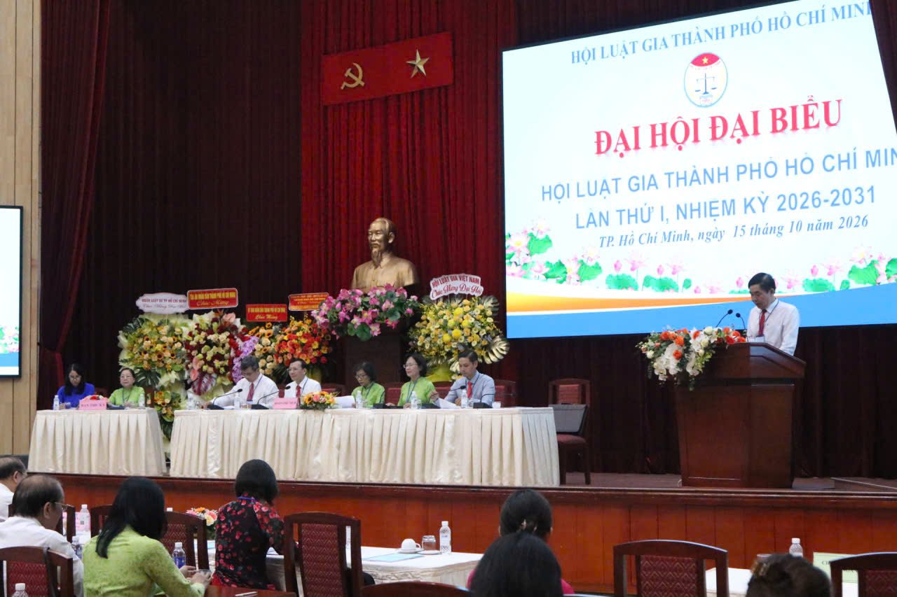 Đại hội đại biểu Hội Luật gia TP.HCM Khóa I, nhiệm kỳ 2026 – 2031 thành công tốt đẹp. Đại hội đại biểu Hội Luật gia TP.HCM Khóa I, nhiệm kỳ 2026 – 2031 thành công tốt đẹp.