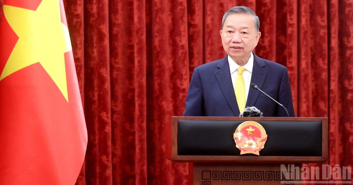 Tổng B&iacute; thư, Chủ tịch nước T&ocirc; L&acirc;m. (Ảnh: ĐĂNG KHOA)