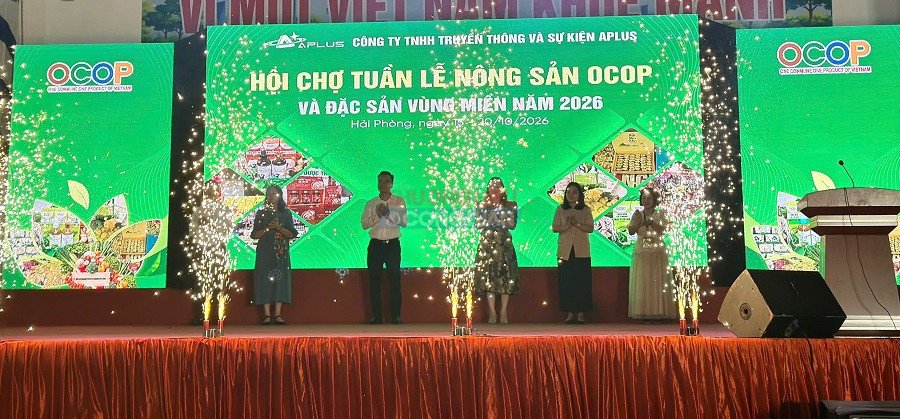 Khai mạc Hội chợ Tuần lễ nông sản OCOP và đặc sản vùng miền năm 2026 tại Hải Phòng