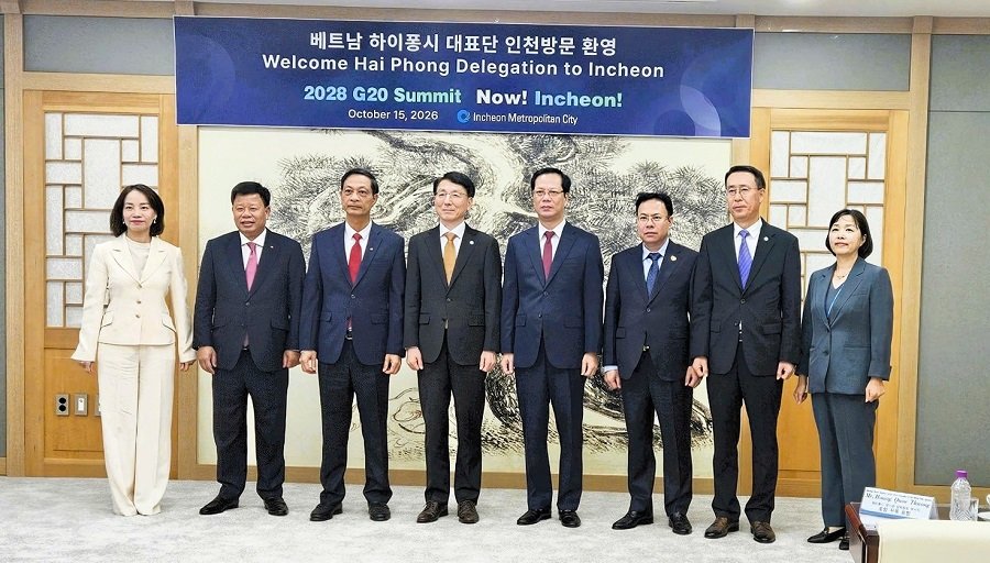 Hải Phòng – Incheon thúc đẩy hợp tác thực chất, hướng tới kỷ niệm 30 năm quan hệ hợp tác