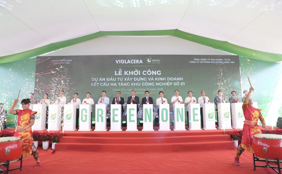 Lễ khởi c&ocirc;ng khu c&ocirc;ng nghiệp Green One hơn 2.325 tỷ đồng