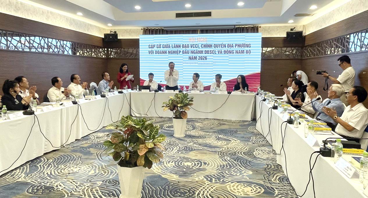 Hội nghị găpj gỡ lãnh đạo VCCI, Chính quyền địa phương với doanh nghiệp đầu ngành ĐBSCL và Đông Nam bộ năm 2026 Hội nghị găpj gỡ lãnh đạo VCCI, Chính quyền địa phương với doanh nghiệp đầu ngành ĐBSCL và Đông Nam bộ năm 2026