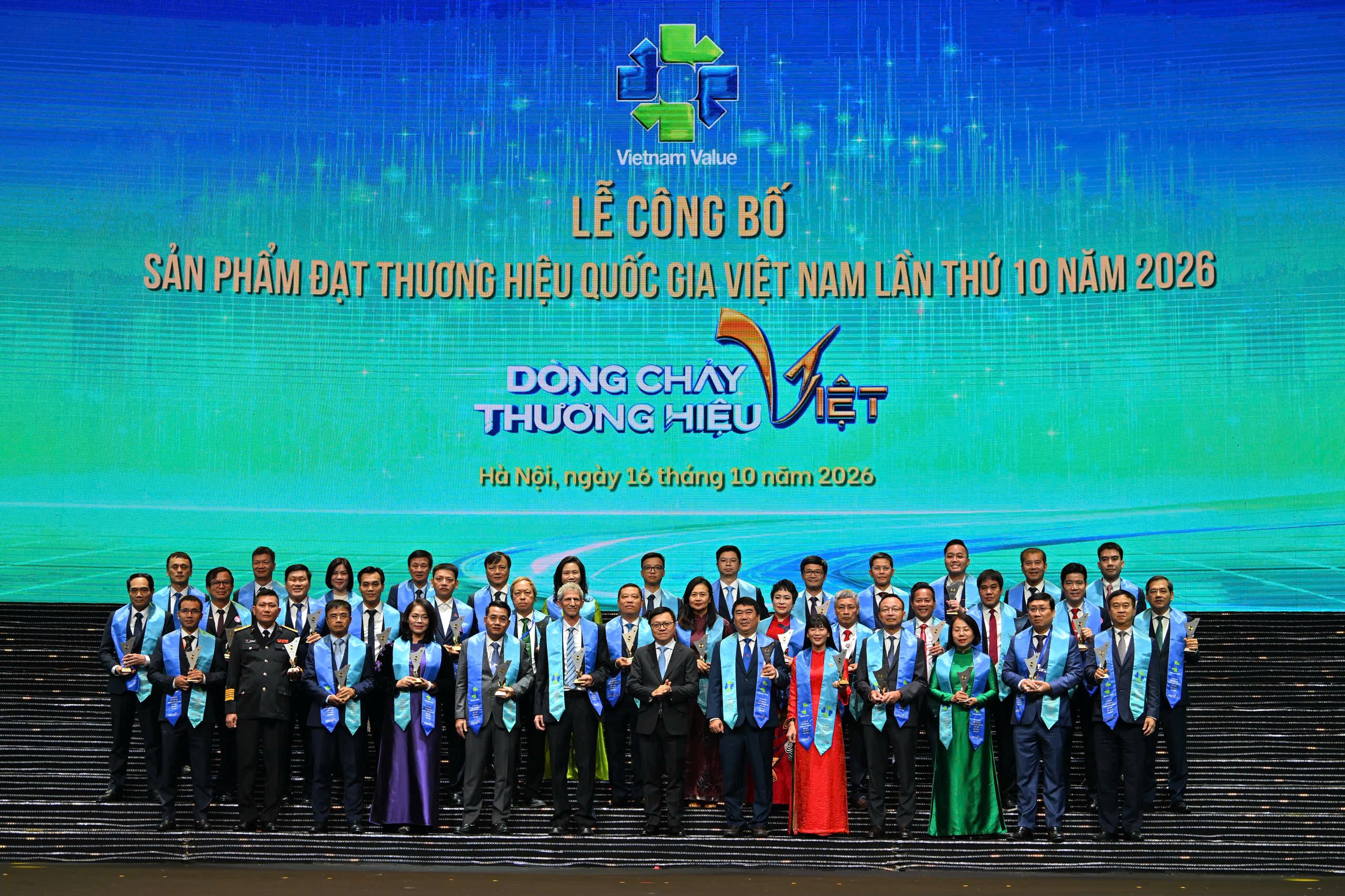 C&aacute;c doanh nghiệp được t&ocirc;n vinh Thương hiệu quốc gia lần thứ 10 năm 2026