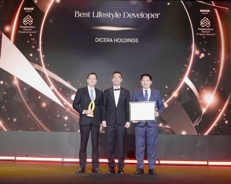 Lãnh đạo DICERA nhận giải thưởng BEST LIFESTYLE DEVELOPER Lãnh đạo DICERA nhận giải thưởng BEST LIFESTYLE DEVELOPER