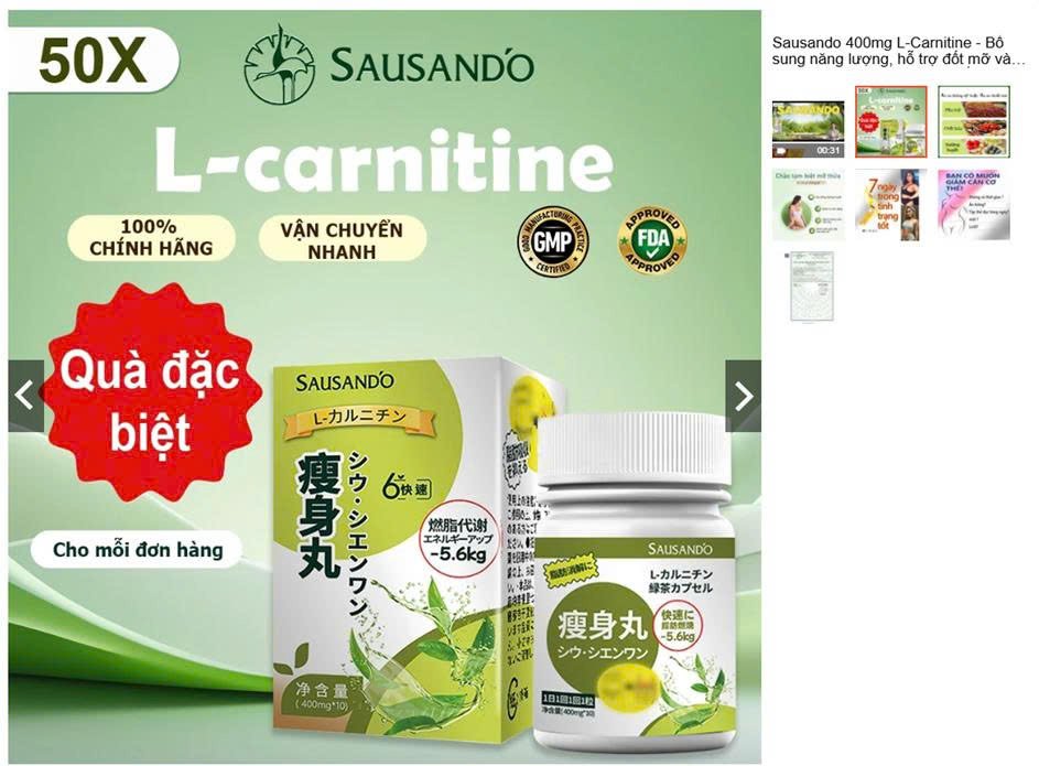 Sausando Slimming capsule được giới thiệu v&agrave; rao b&aacute;n tr&ecirc;n s&agrave;n Shopee. Ảnh: Cục ATTP cung cấp.