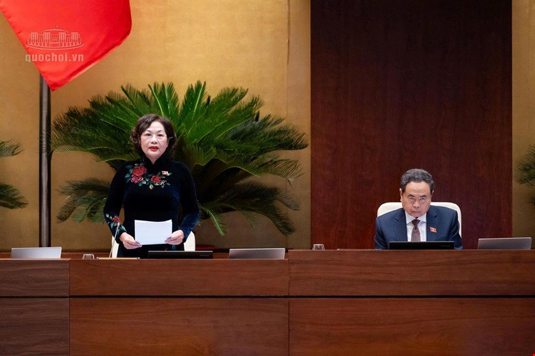 Ph&oacute; Chủ tịch Quốc hội Nguyễn Thị Hồng điều h&agrave;nh Phi&ecirc;n họp