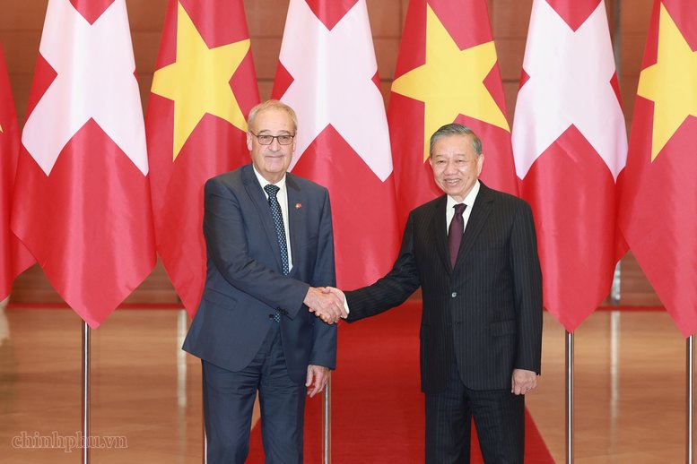 Tổng Bí thư, Chủ tịch nước Tô Lâm và Tổng thống Guy Parmelin - Ảnh: chinhphu.vn/Nhật Bắc Tổng Bí thư, Chủ tịch nước Tô Lâm và Tổng thống Guy Parmelin - Ảnh: chinhphu.vn/Nhật Bắc