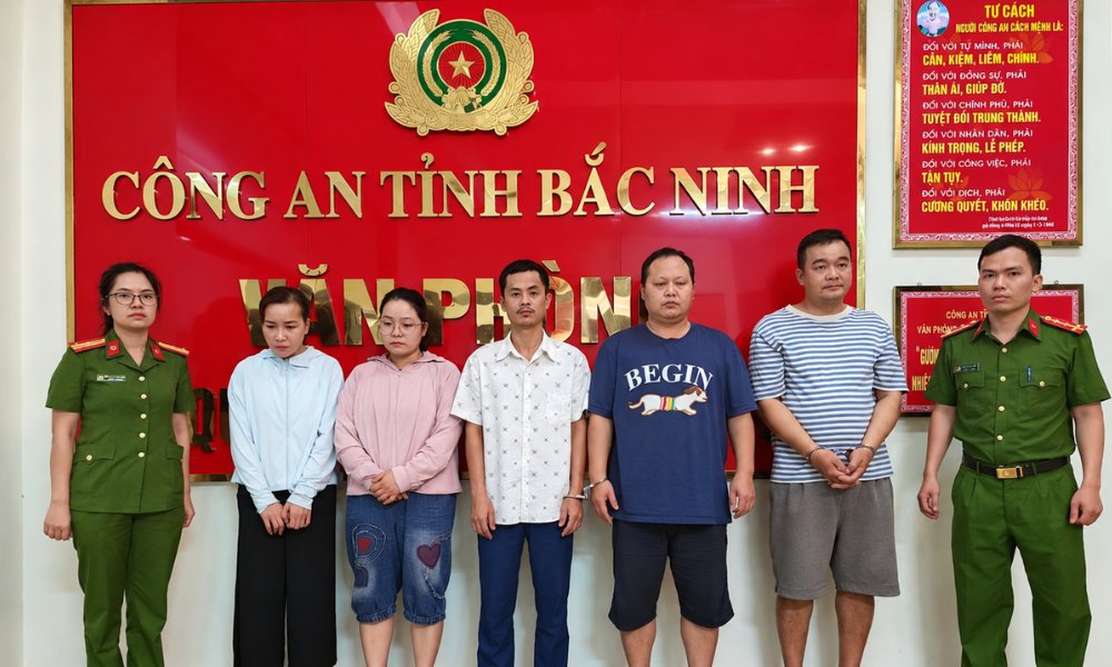 Một số đối tượng trong vụ &aacute;n tại Cơ quan điều tra C&ocirc;ng an th&agrave;nh phố Bắc Ninh.
