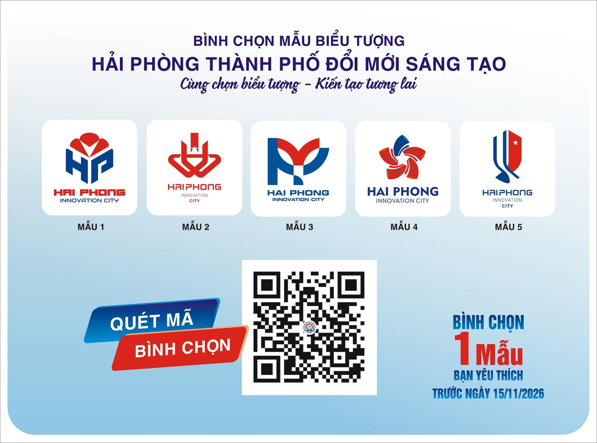 Hải Ph&ograve;ng lấy &yacute; kiến c&ocirc;ng ch&uacute;ng lựa chọn biểu tượng thương hiệu &ldquo;Th&agrave;nh phố Đổi mới s&aacute;ng tạo&rdquo;.