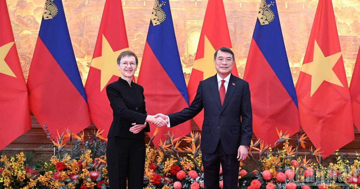 Thủ tướng Lê Minh Hưng chủ trì lễ đón Thủ tướng Công quốc Liechtenstein Brigitte Haas