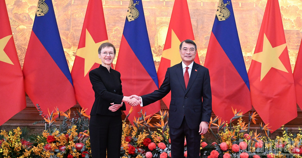 Thủ tướng Lê Minh Hưng chủ trì lễ đón Thủ tướng Công quốc Liechtenstein Brigitte Haas