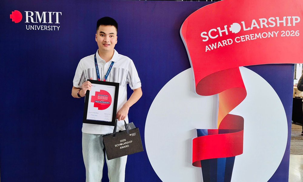 Em Nguyễn Như Phương Nam chọn ng&agrave;nh C&ocirc;ng nghệ th&ocirc;ng tin của Trường Đại học Quốc tế RMIT Việt Nam với mong muốn ứng dụng c&ocirc;ng nghệ hỗ trợ cho người khuyết tật v&agrave; người khiếm thị.
