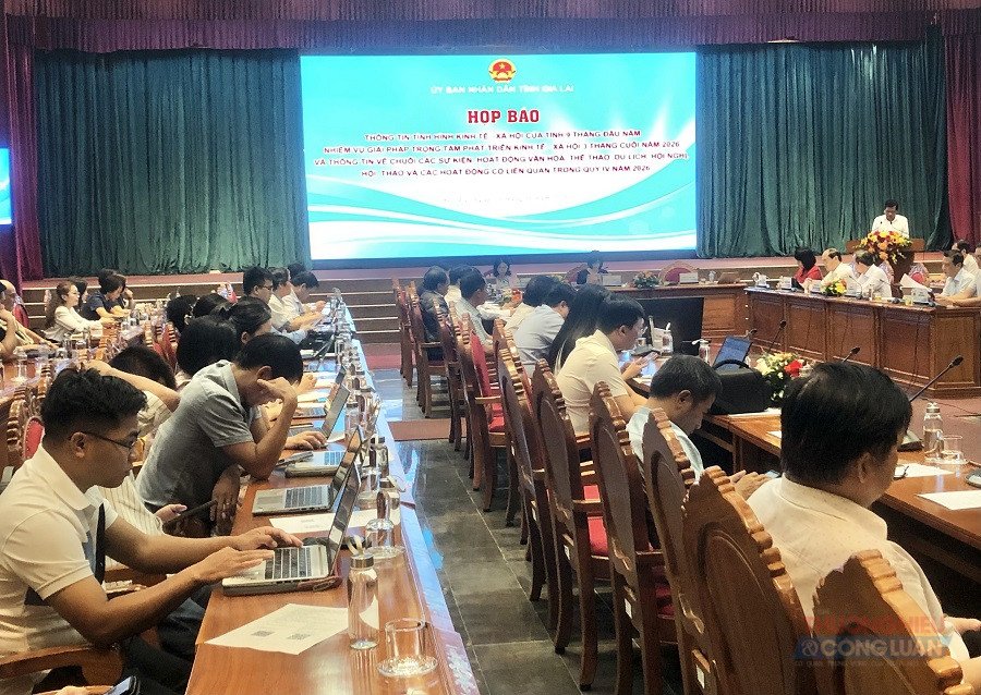 Quang cảnh buổi Họp b&aacute;o.