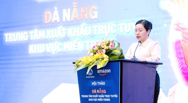 Bà Lê Thị Kim Phương, Giám đốc Sở Công Thương TP. Đà Nẵng tại hội thảo (Ảnh:: BTC).