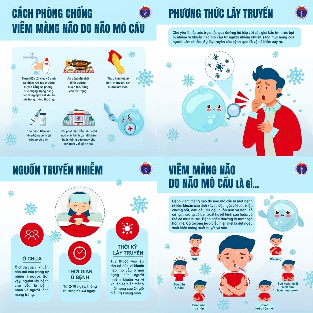 Các biện pháp phòng, chống bệnh viêm màng não do não mô cầu. Các biện pháp phòng, chống bệnh viêm màng não do não mô cầu.