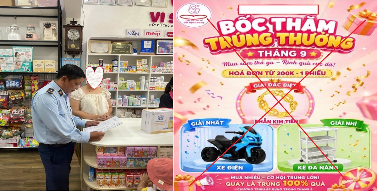 Lực lượng chức năng xử l&yacute; chủ cơ sở kinh doanh triển khai chương tr&igrave;nh bốc thăm tr&uacute;ng thưởng kh&ocirc;ng th&ocirc;ng b&aacute;o với cơ quan chức năng theo quy định