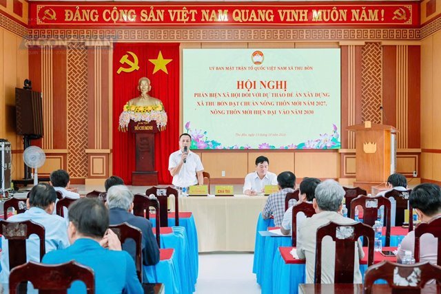 Ủy ban MTTQ Việt Nam x&atilde; Thu Bồn tổ chức hội nghị phản biện x&atilde; hội đối với dự thảo Đề &aacute;n x&acirc;y dựng x&atilde; đạt chuẩn n&ocirc;ng th&ocirc;n mới năm 2027.