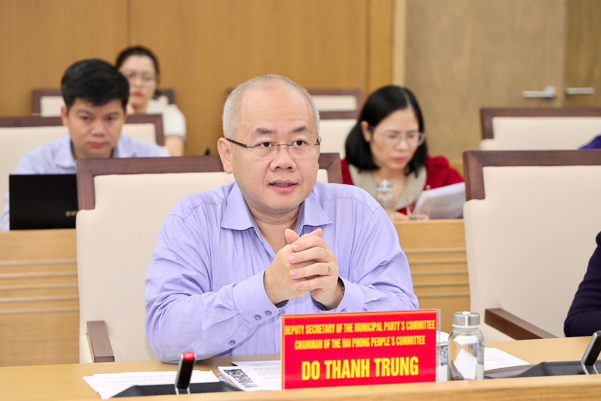 Chủ tịch UBND th&agrave;nh phố Đỗ Th&agrave;nh Trung ph&aacute;t biểu kết luận, chỉ đạo định hướng ho&agrave;n thiện b&aacute;o c&aacute;o quy hoạch.