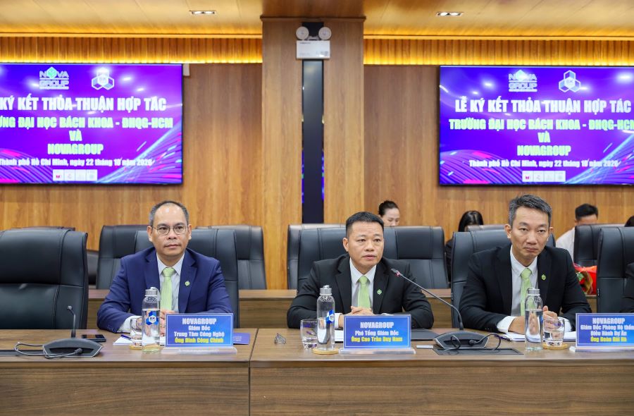 &Ocirc;ng Cao Trần Duy Nam - Ph&oacute; tổng gi&aacute;m đốc NovaGroup chia sẻ tại lễ k&yacute; kết thỏa thuận hợp t&aacute;c chiến lược