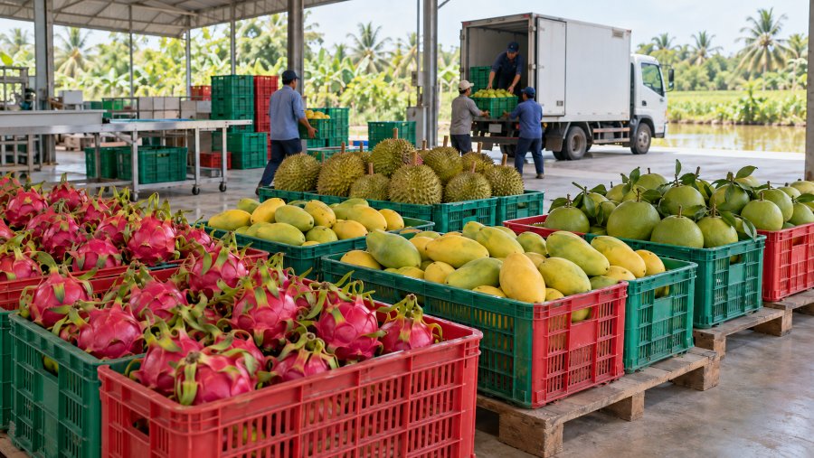 Đồng Th&aacute;p tăng cường kết nối thu mua, ph&acirc;n phối n&ocirc;ng sản, chủ động đầu ra trước cao điểm thu hoạch cuối năm.