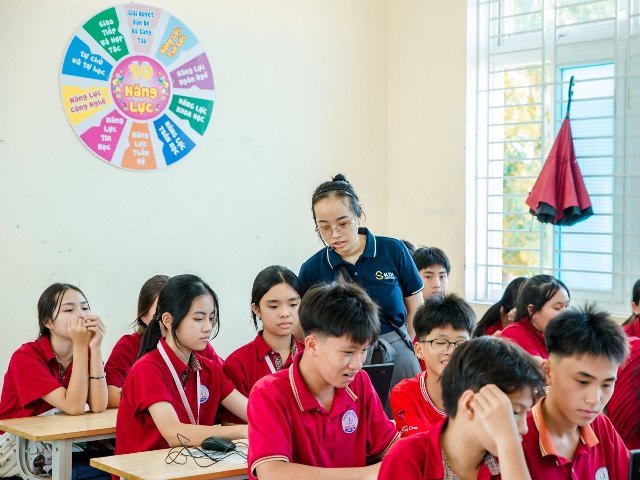 Một lớp học STEM tại Nghệ An.