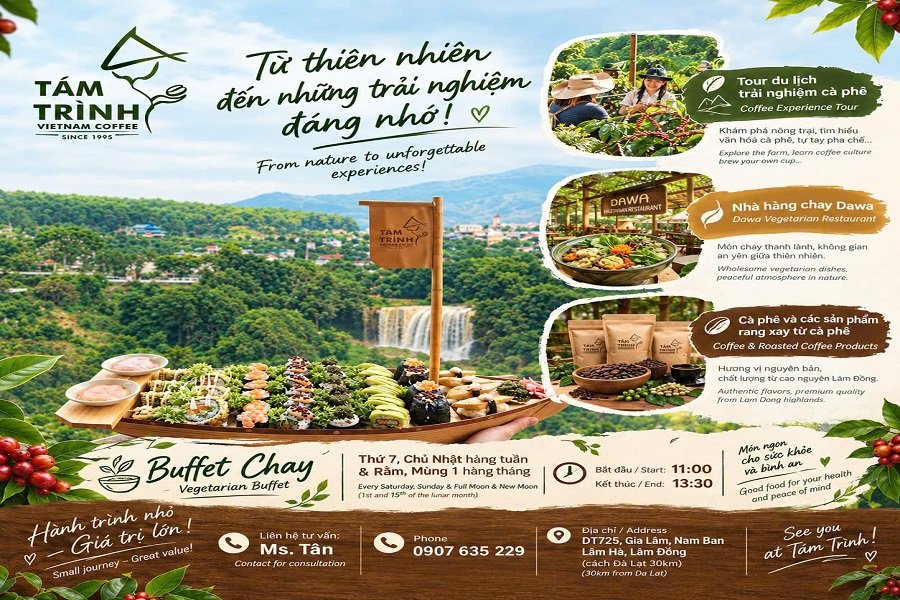 Trải nghiệm ở T&aacute;m Tr&igrave;nh Coffee cho thấy tiềm năng gia tăng gi&aacute; trị từ ch&iacute;nh t&agrave;i nguy&ecirc;n bản địa.