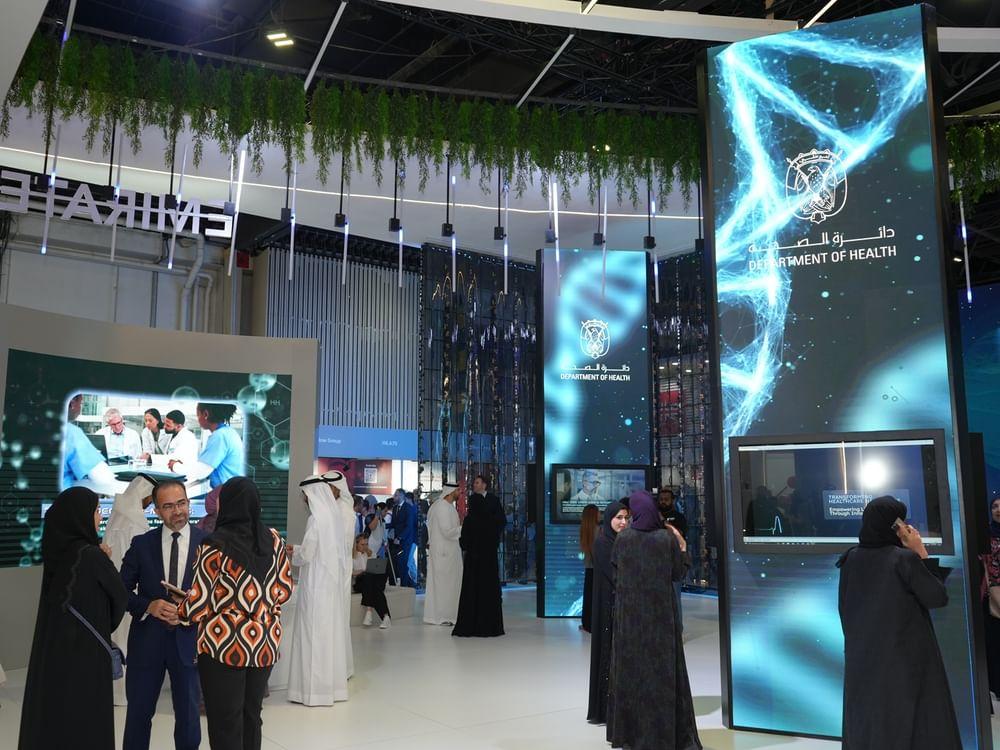 Kh&ocirc;ng gian trưng b&agrave;y tại Tuần lễ Y tế To&agrave;n cầu Abu Dhabi 2025. Ảnh: dmg events​